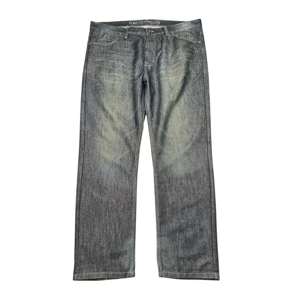 Paper Denim & Cloth PD&C Straight Leg Stretch Denim Jeans Dark Wash Mens 42x32